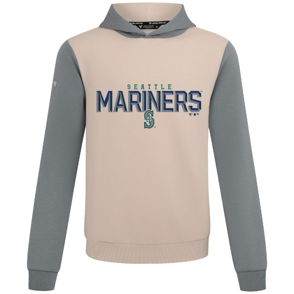 Seattle Mariners Levelwear Throwback Carve Ultimate Hoodie - Sand