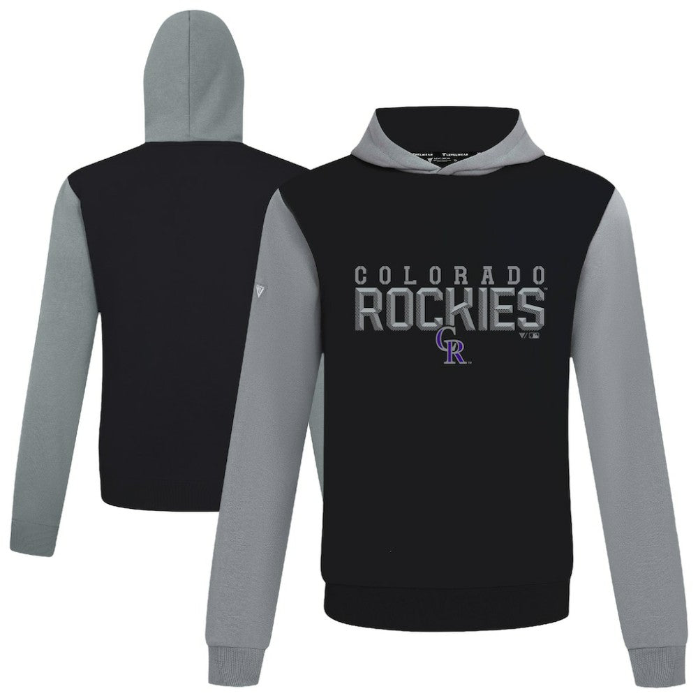 Colorado Rockies Levelwear Throwback Carve Ultimate Hoodie - Black