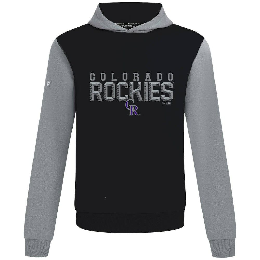 Colorado Rockies Levelwear Throwback Carve Ultimate Hoodie - Black