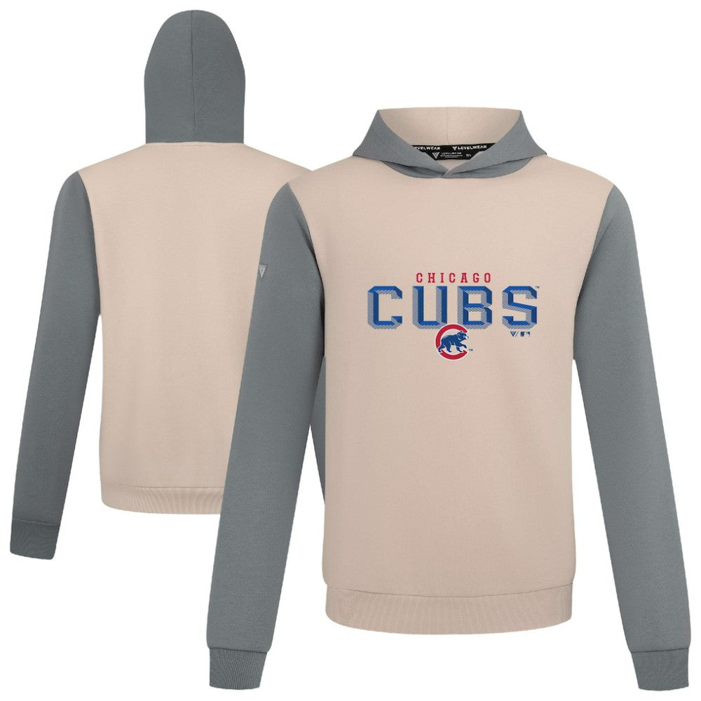 Chicago Cubs Levelwear Throwback Carve Ultimate Hoodie - Sand