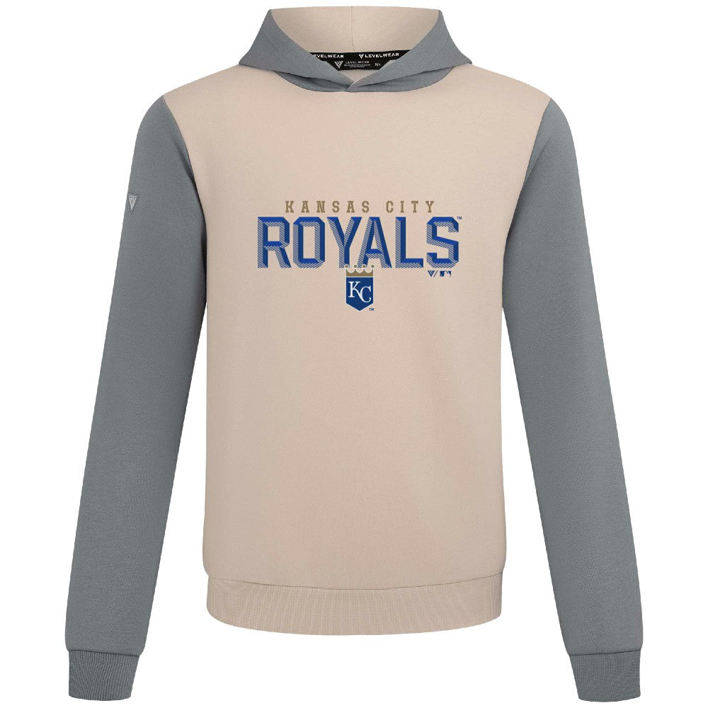 Kansas City Royals Levelwear Throwback Carve Ultimate Hoodie - Sand