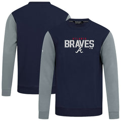 Atlanta Braves Levelwear Throwback Ultimate Carve Sweatshirt - Navy