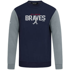 Atlanta Braves Levelwear Throwback Ultimate Carve Sweatshirt - Navy