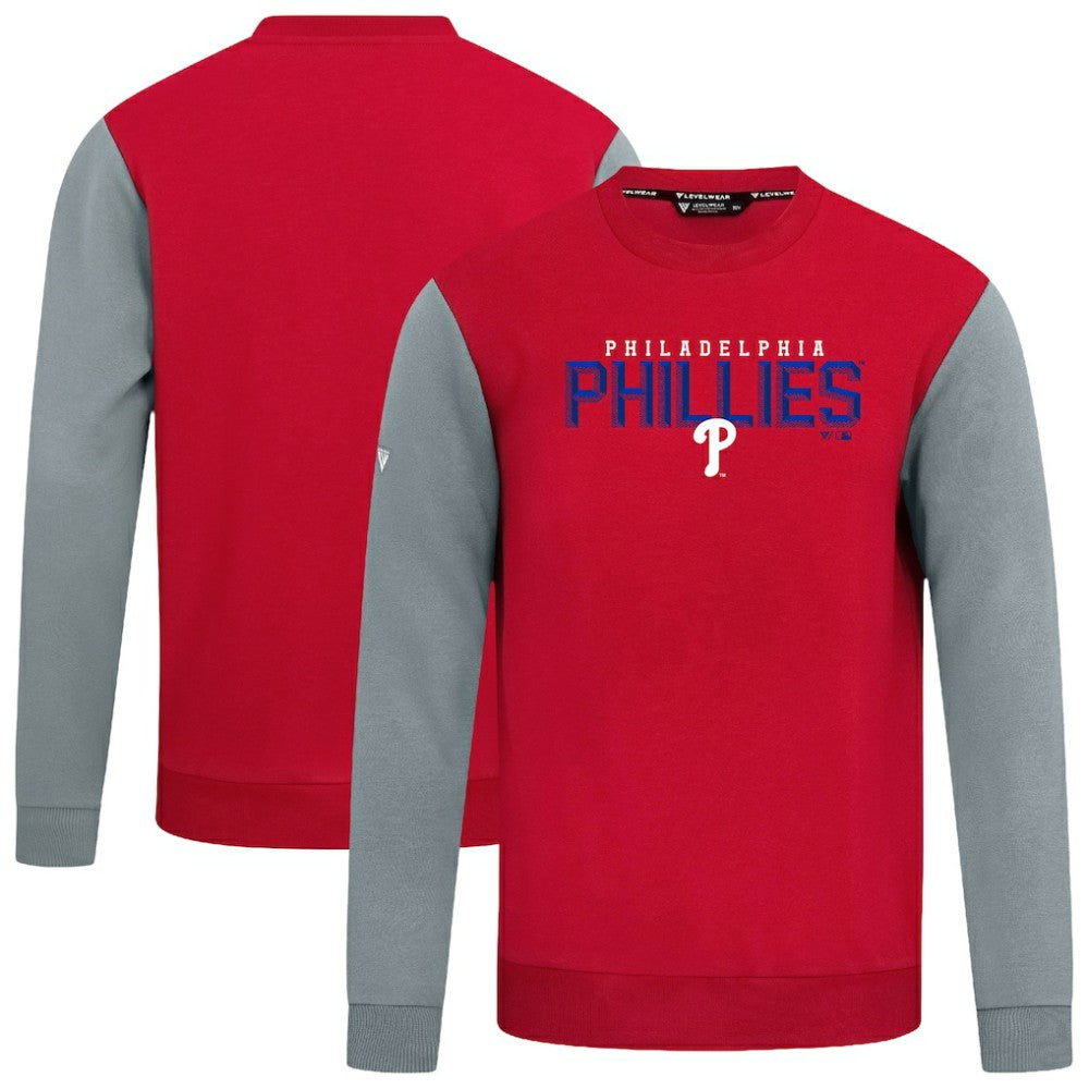 Philadelphia Phillies Levelwear Throwback Ultimate Carve Sweatshirt - Red