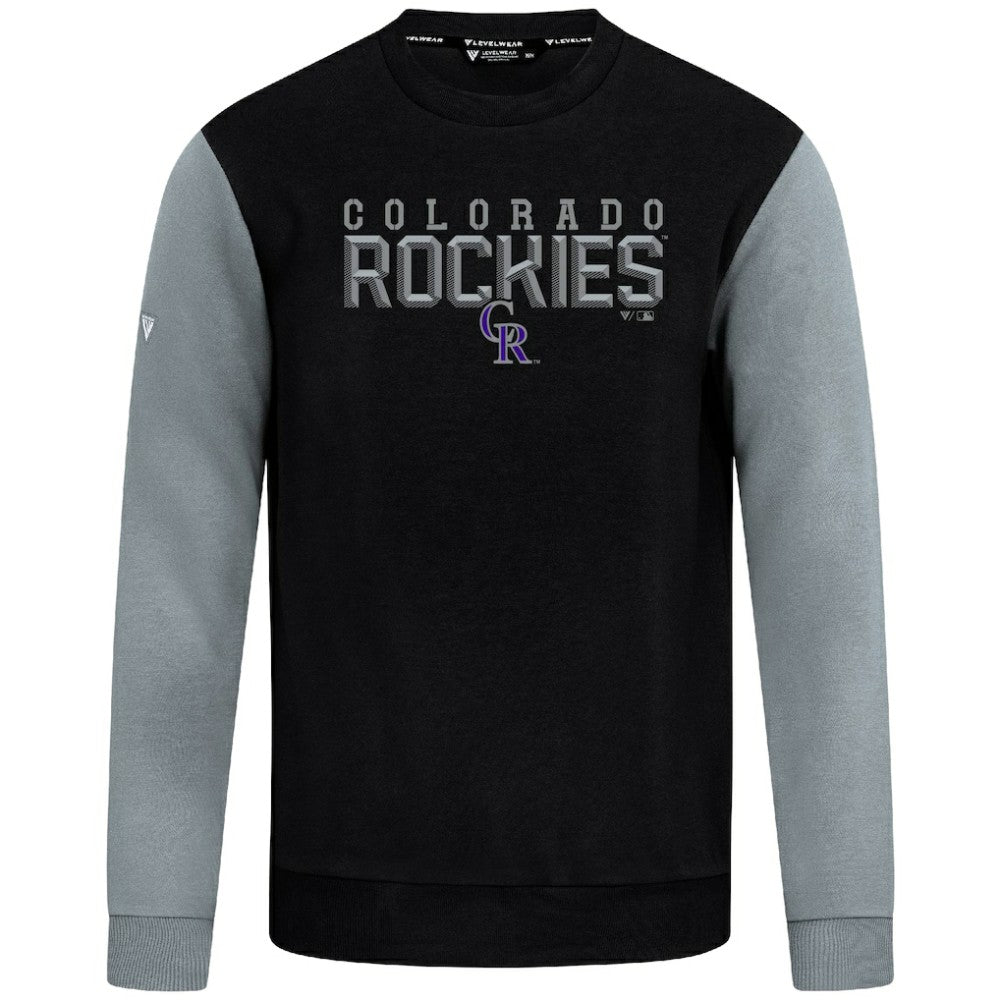 Colorado Rockies Levelwear Throwback Ultimate Carve Sweatshirt - Black