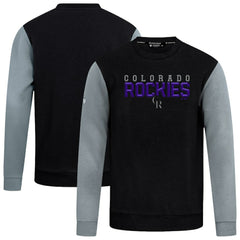 Colorado Rockies Levelwear Throwback Ultimate Carve Sweatshirt - Black