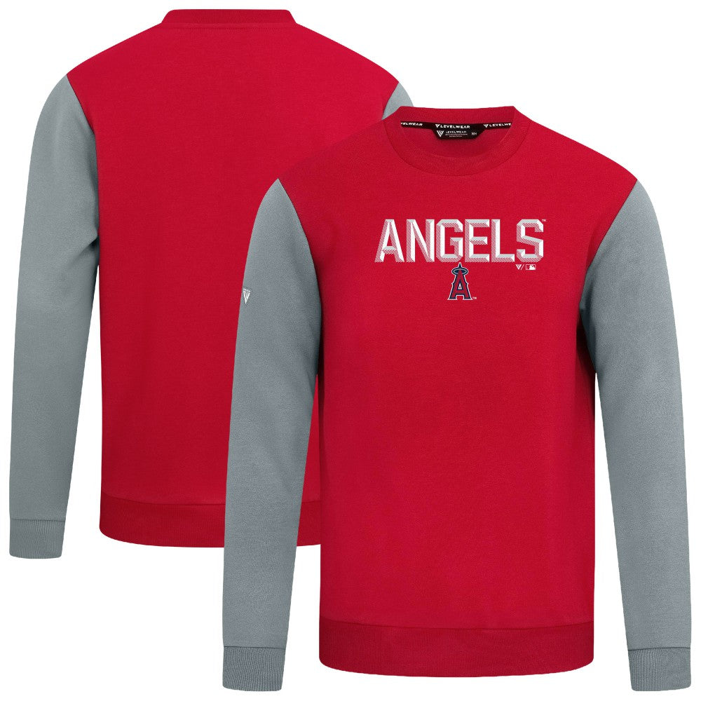 Los Angeles Angels Levelwear Throwback Ultimate Carve Sweatshirt - Red