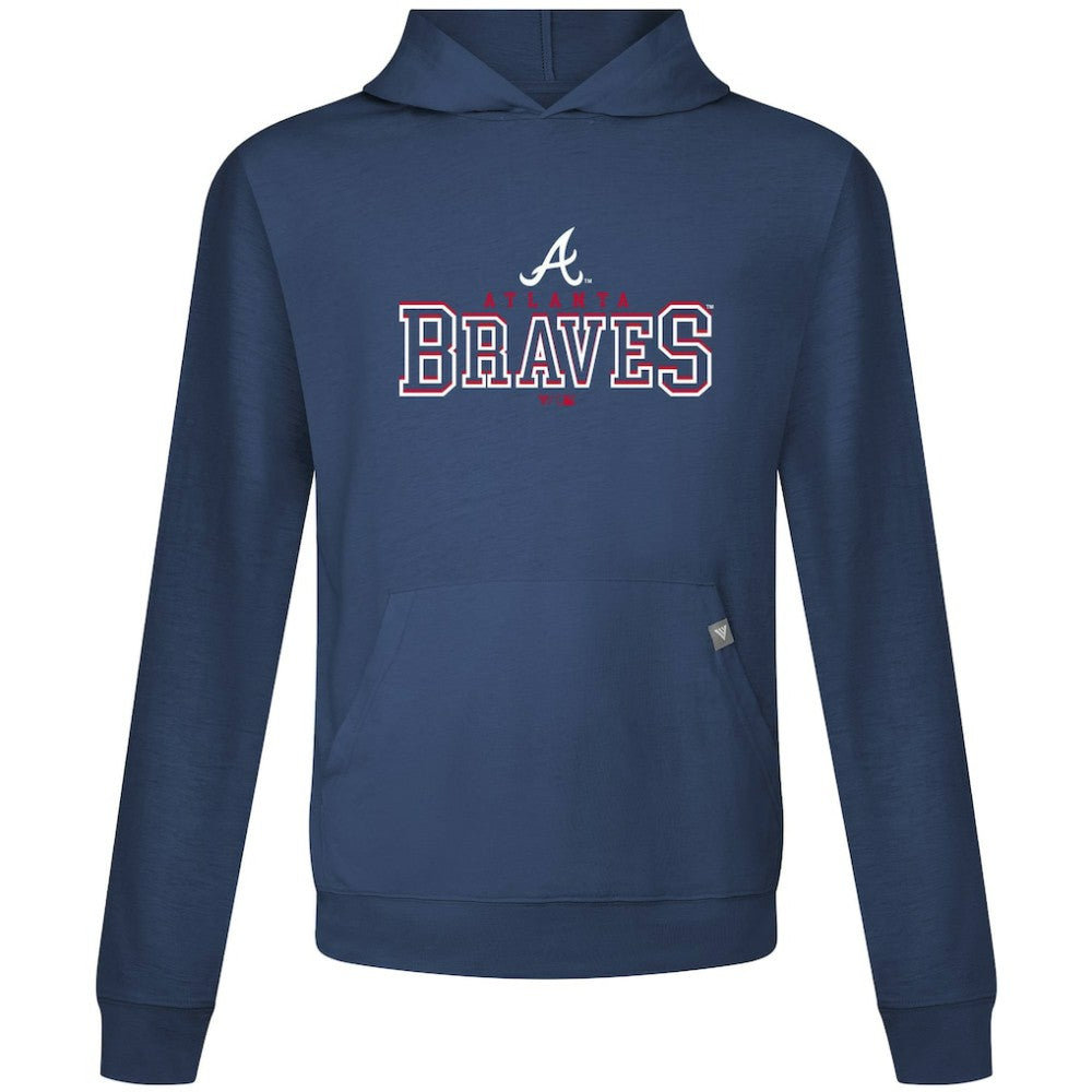 Atlanta Braves Levelwear Relay Journey Pullover Hoodie - Navy