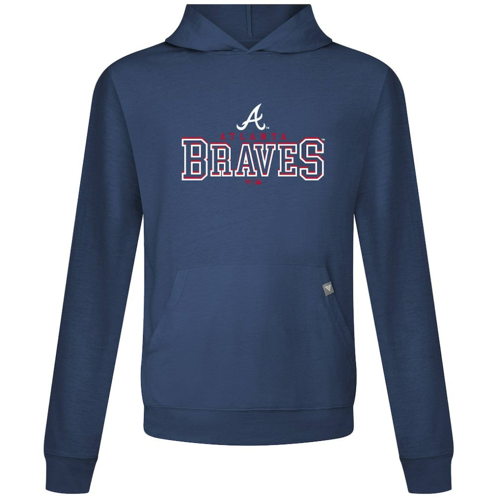 Atlanta Braves Levelwear Relay Journey Pullover Hoodie - Navy