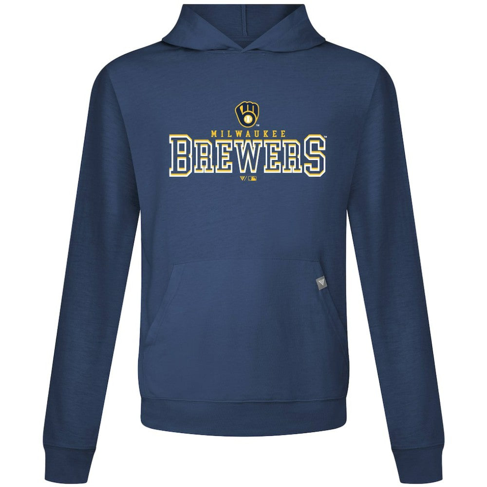 Milwaukee Brewers Levelwear Relay Journey Pullover Hoodie - Navy