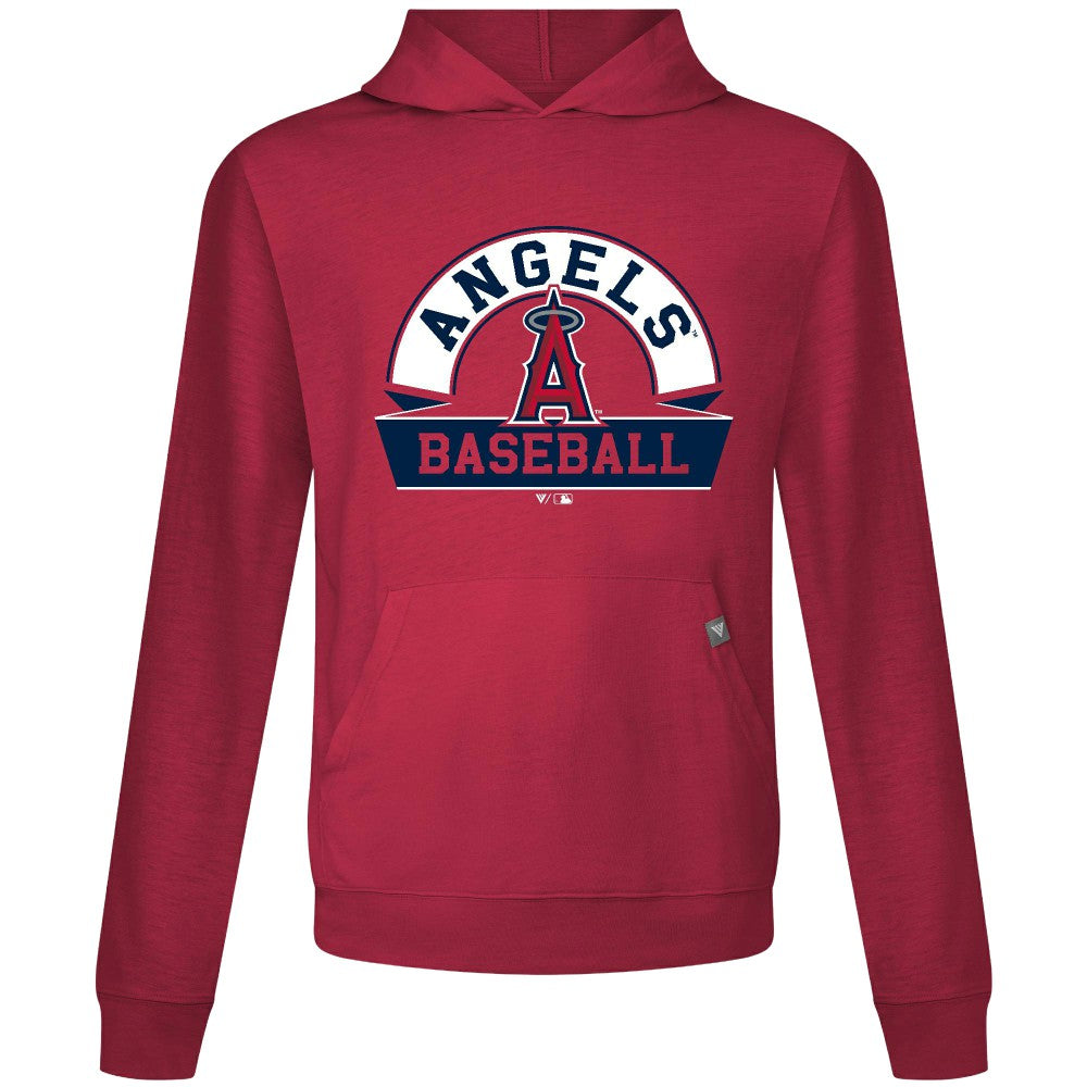 Los Angeles Angels Levelwear Relay Banner Arch Pullover Hoodie - Red