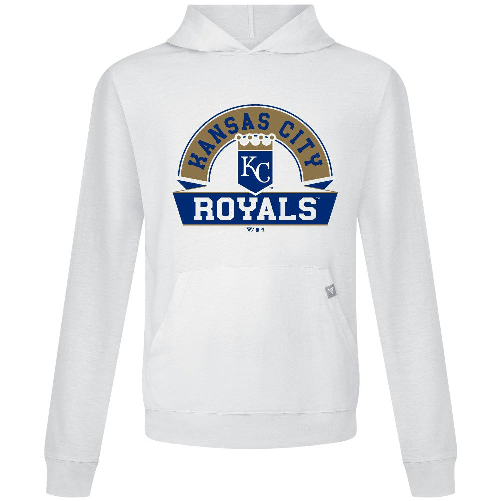 Kansas City Royals Levelwear Relay Banner Arch Pullover Hoodie - White
