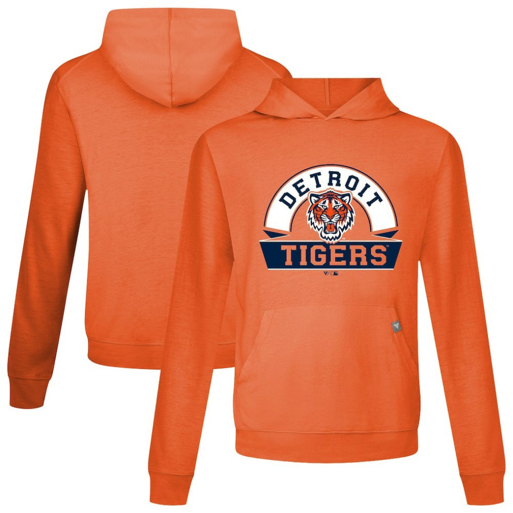 Detroit Tigers Levelwear Relay Banner Arch Pullover Hoodie - Orange