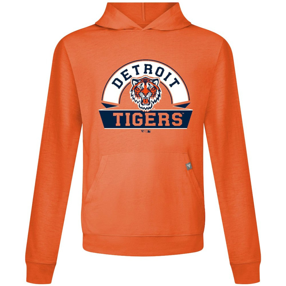 Detroit Tigers Levelwear Relay Banner Arch Pullover Hoodie - Orange