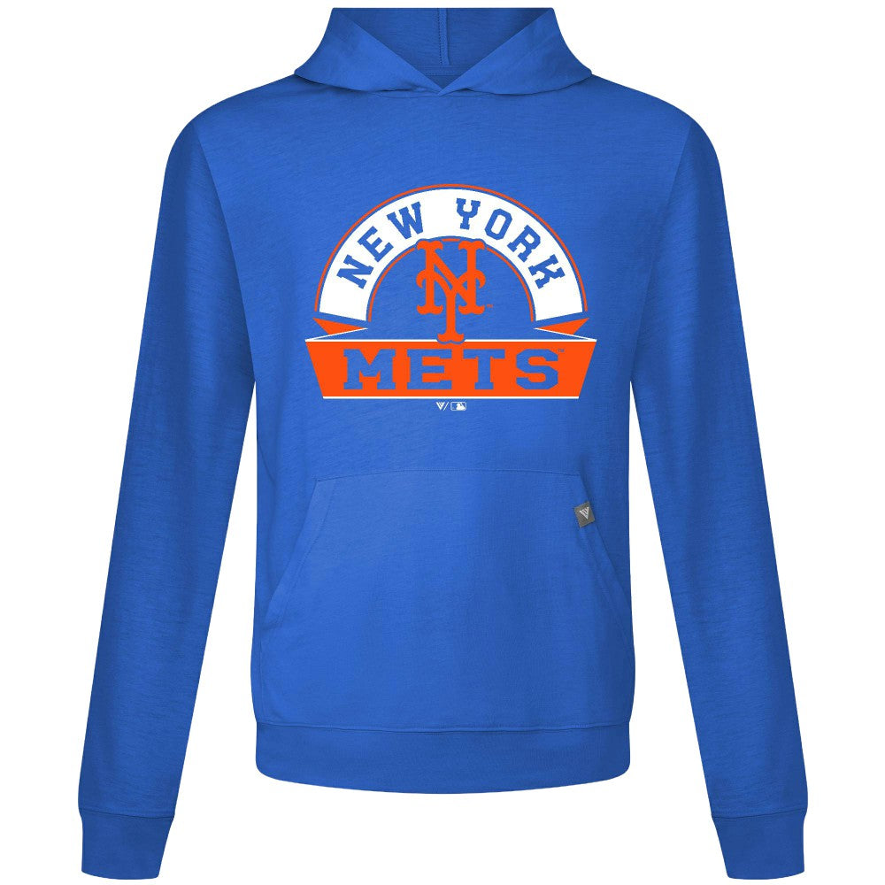 New York Mets Levelwear Relay Banner Arch Pullover Hoodie - Royal