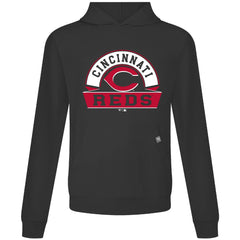 Cincinnati Reds Levelwear Relay Banner Arch Pullover Hoodie - Black