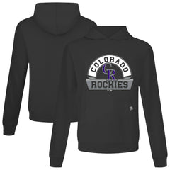 Colorado Rockies Levelwear Relay Banner Arch Pullover Hoodie - Black