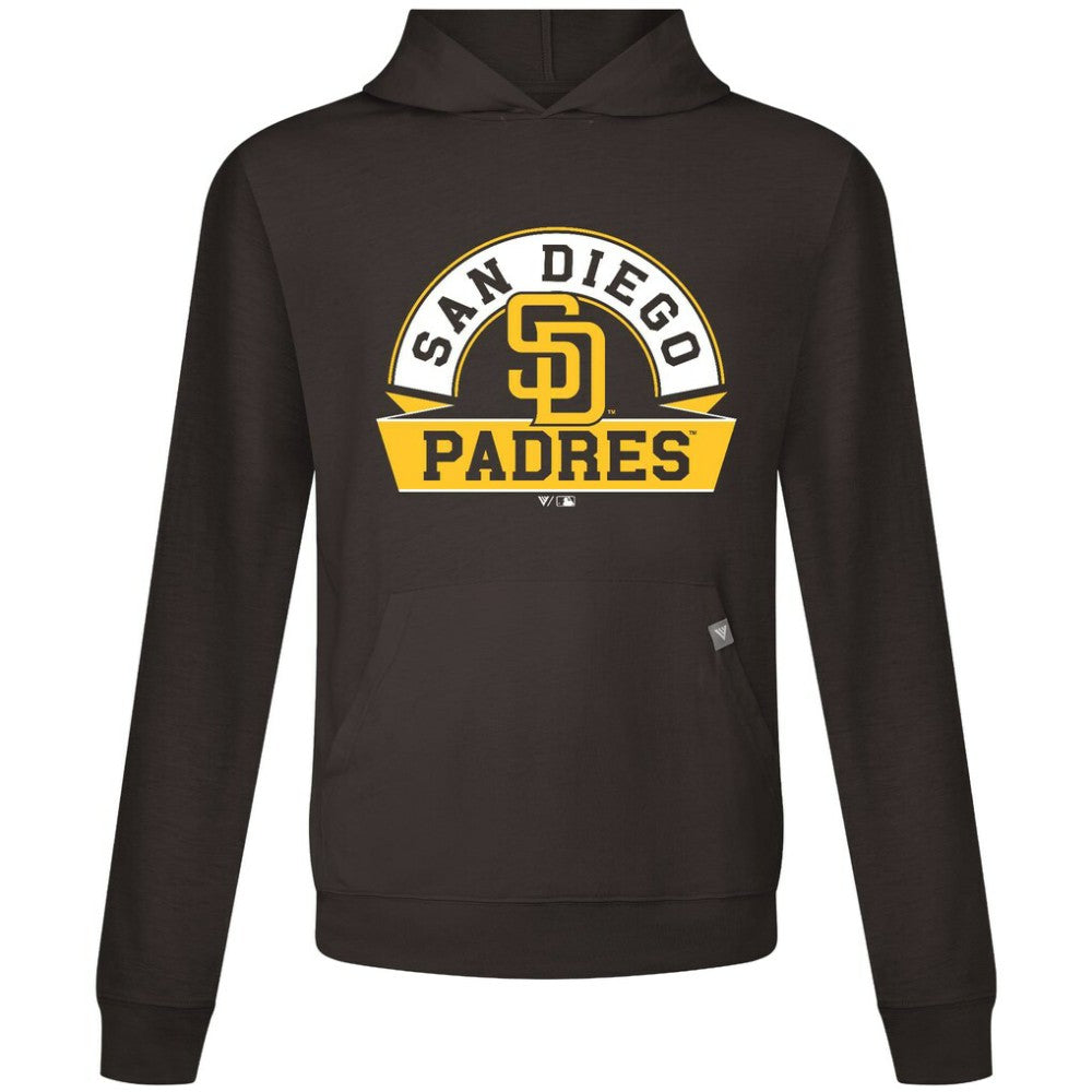 San Diego Padres Levelwear Relay Banner Arch Pullover Hoodie - Brown