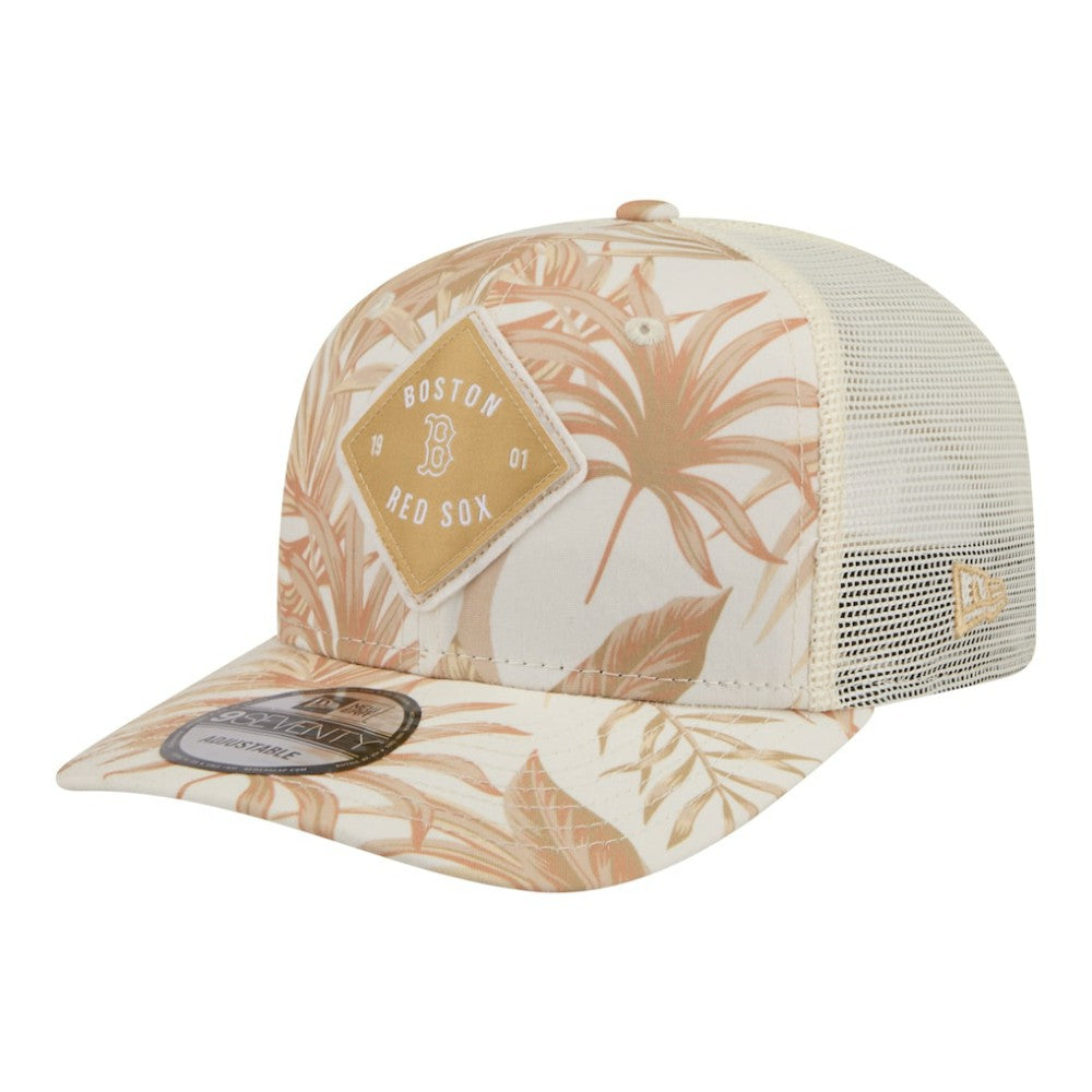 Boston Red Sox Tonal Palm 9SEVENTY Adjustable Trucker Hat - Tan | New Era