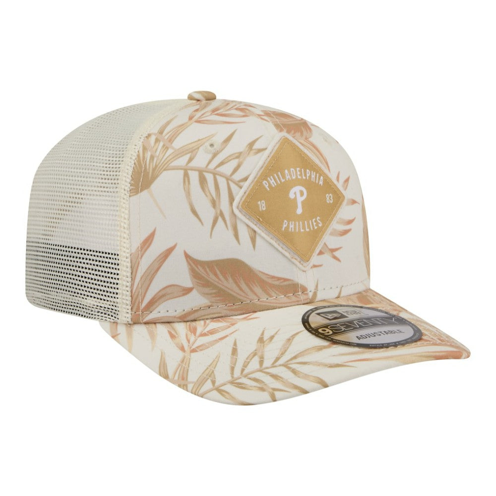 Philadelphia Phillies Tonal Palm 9SEVENTY Adjustable Trucker Hat - Tan | New Era