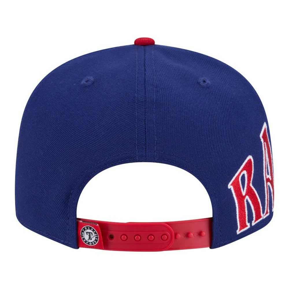 Texas Rangers Stretched Two-Tone 9FIFTY Adjustable Hat - Royal/Red | New Era