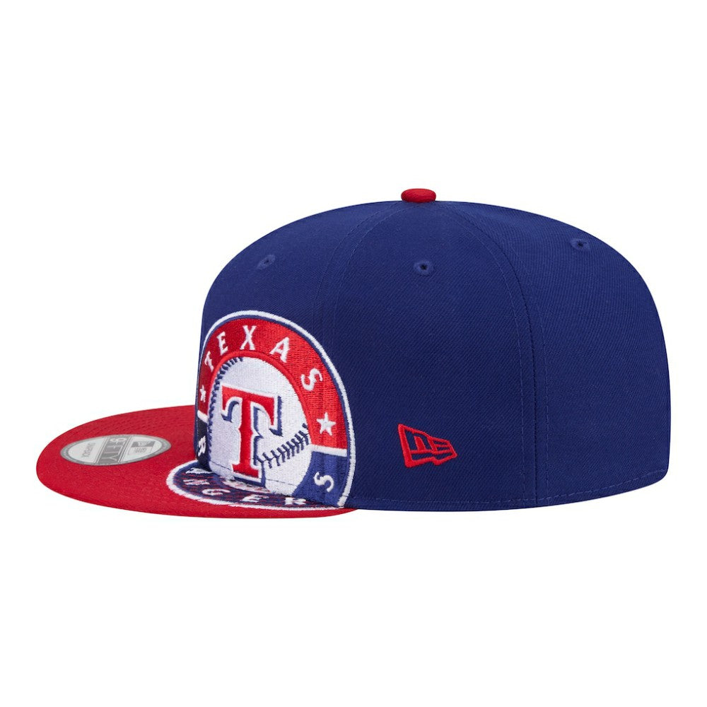 Texas Rangers Stretched Two-Tone 9FIFTY Adjustable Hat - Royal/Red | New Era