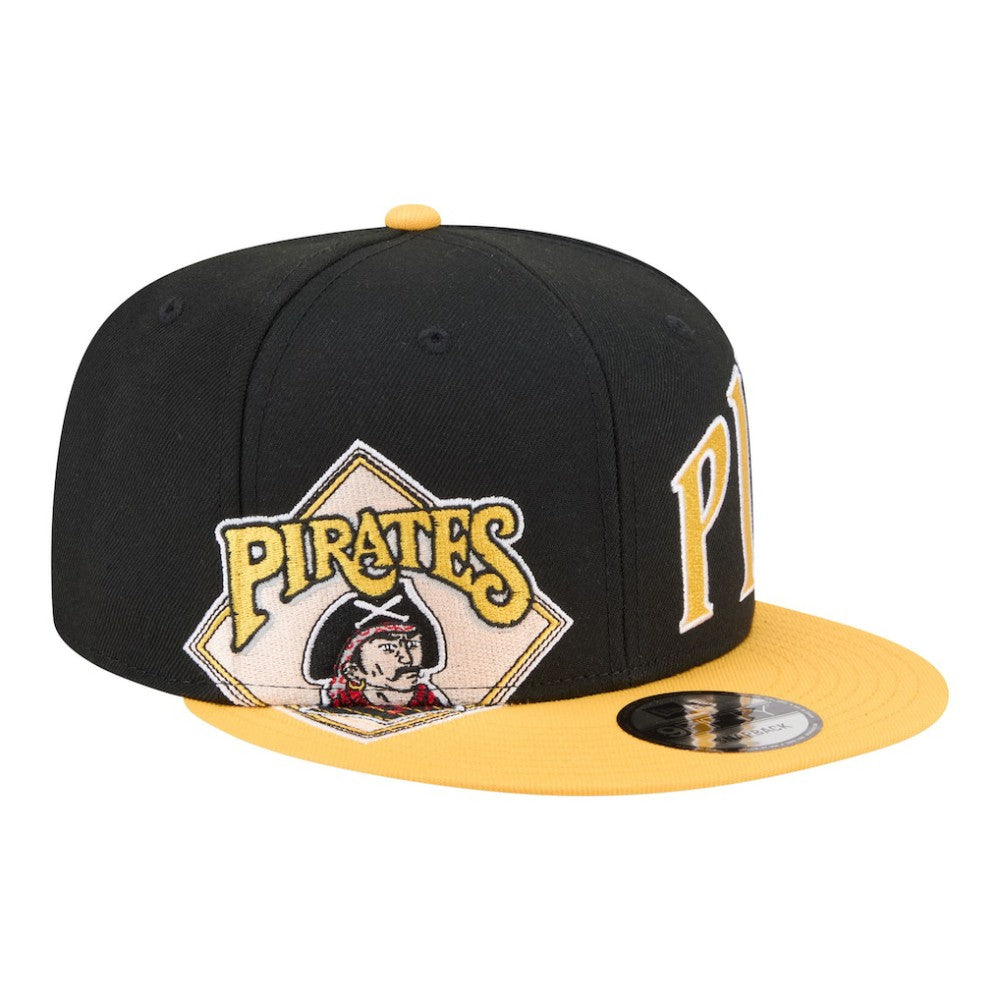 Pittsburgh Pirates Stretched Two-Tone 9FIFTY Adjustable Hat - Black/Gold | New Era