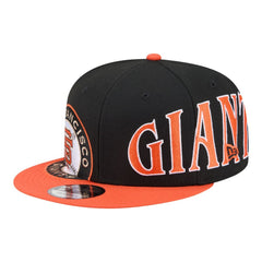 San Francisco Giants Stretched Two-Tone 9FIFTY Adjustable Hat - Black/Orange | New Era