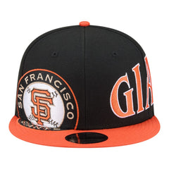 San Francisco Giants Stretched Two-Tone 9FIFTY Adjustable Hat - Black/Orange | New Era