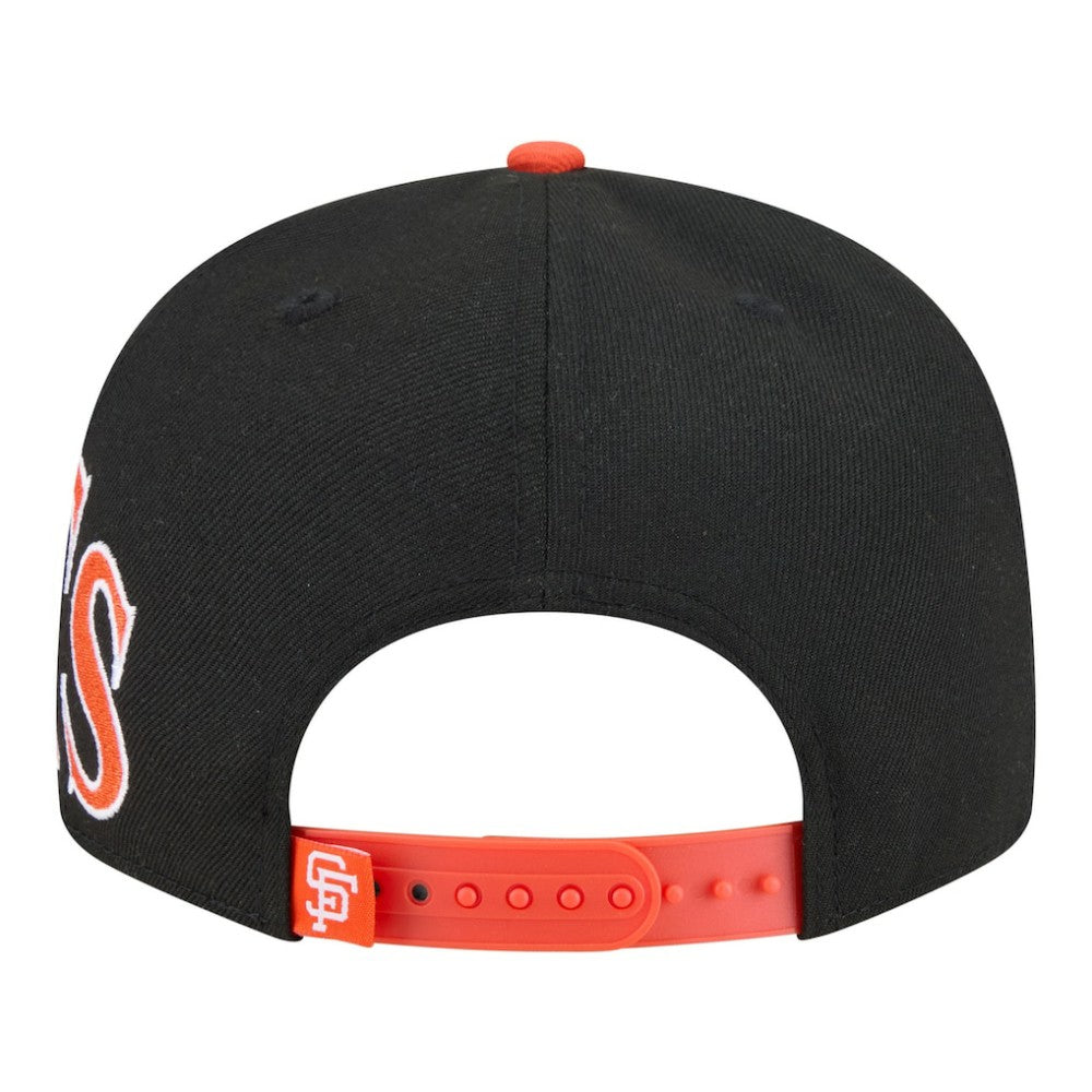 San Francisco Giants Stretched Two-Tone 9FIFTY Adjustable Hat - Black/Orange | New Era
