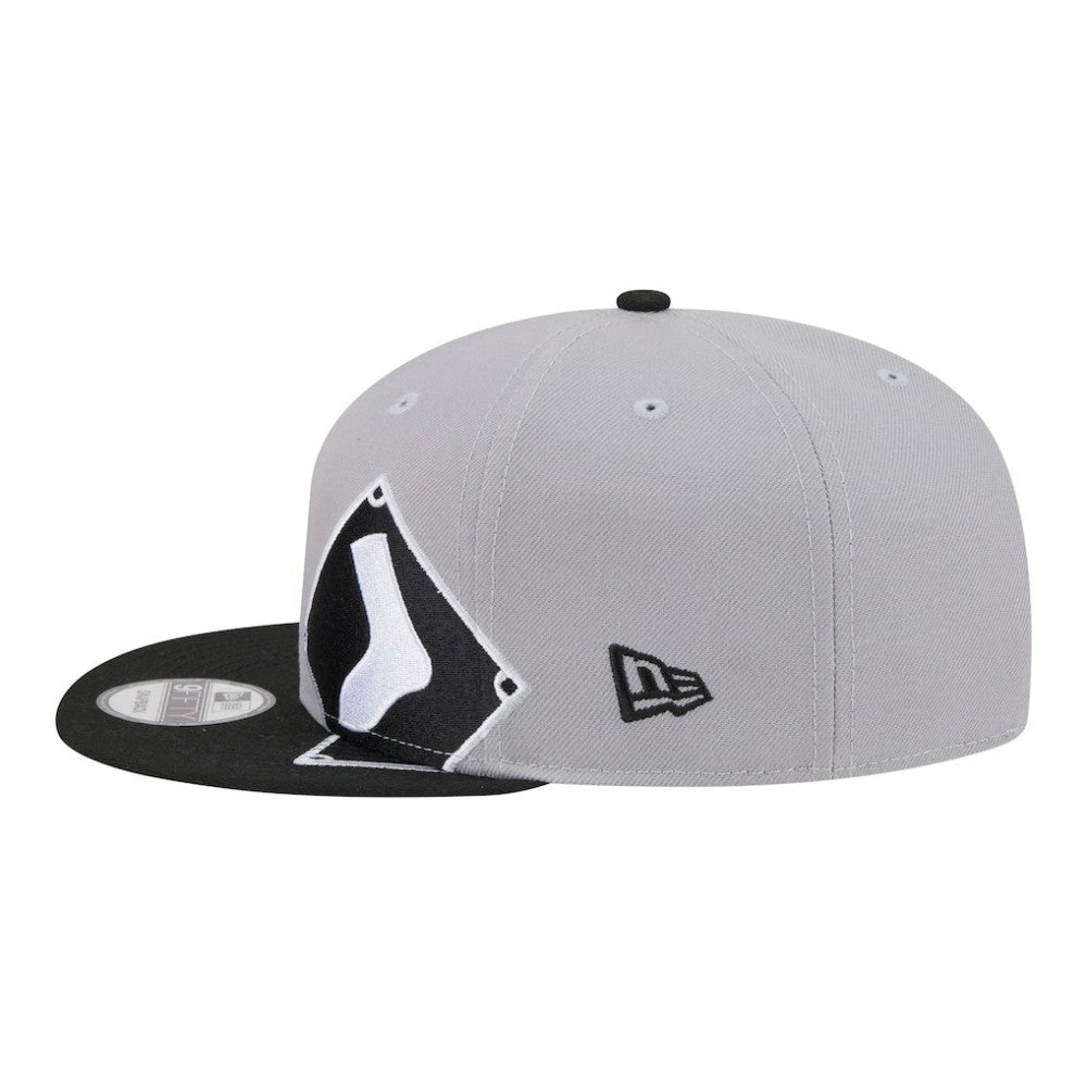 Chicago White Sox Stretched Two-Tone 9FIFTY Adjustable Hat - Gray/Black | New Era