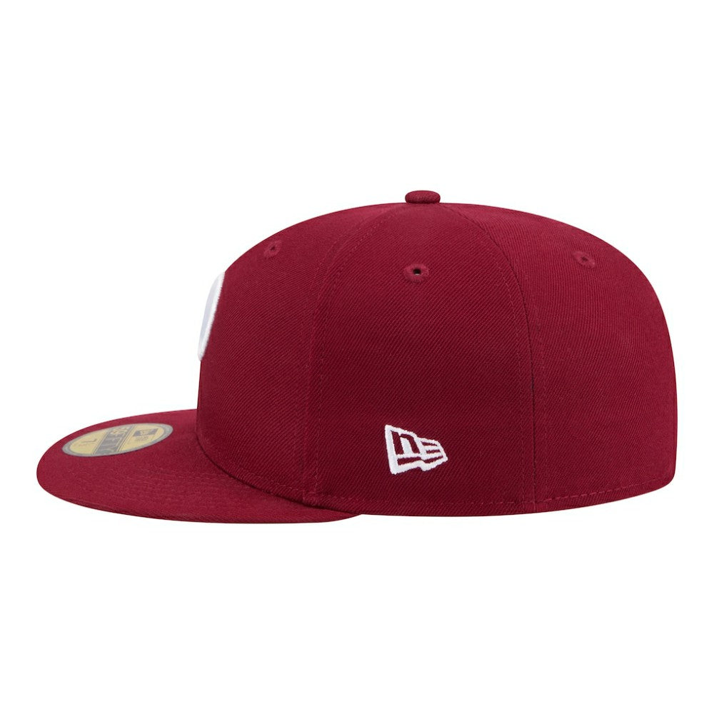 Philadelphia Phillies City Patch 59FIFTY Fitted Hat - Burgundy | New Era