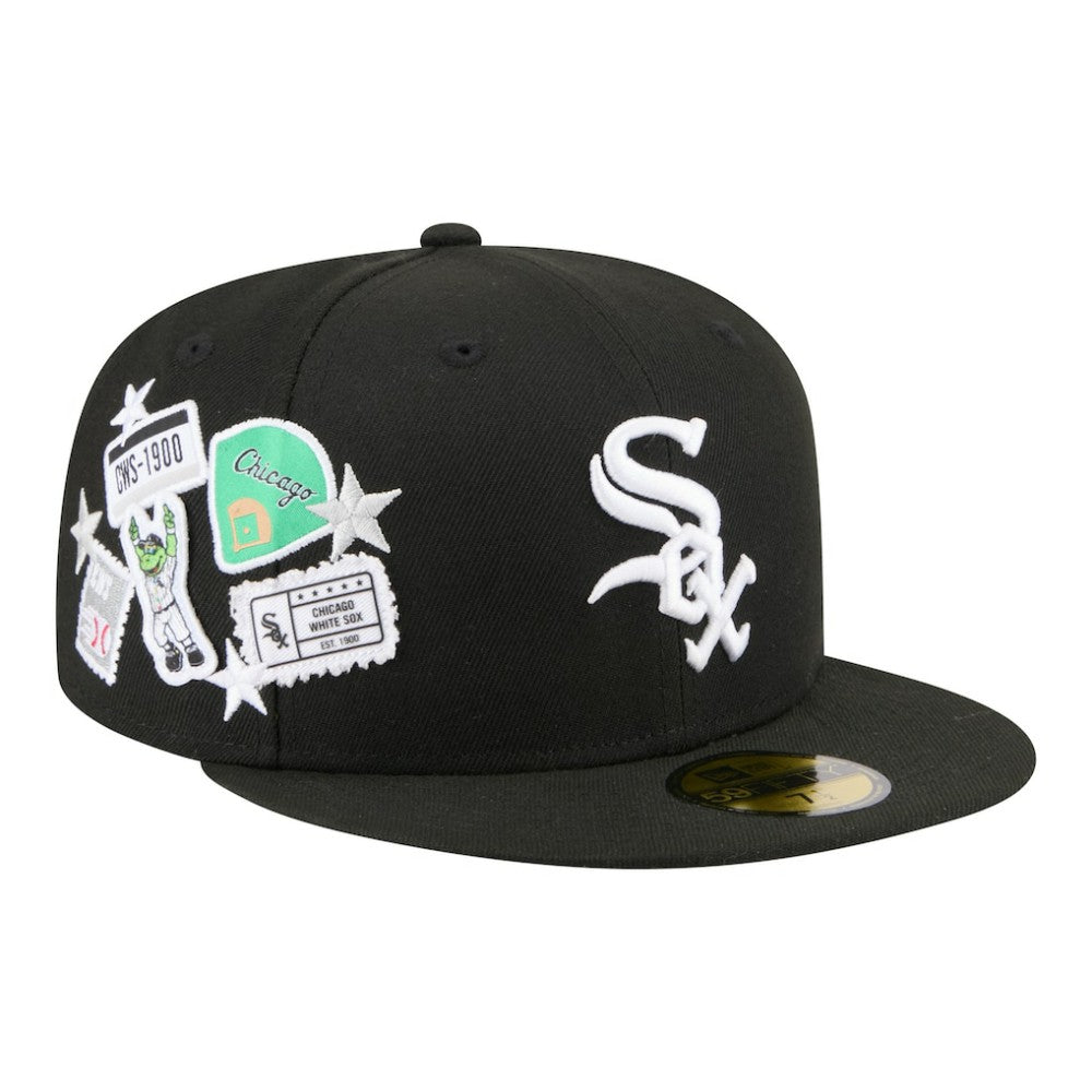 Chicago White Sox City Patch 59FIFTY Fitted Hat - Black | New Era