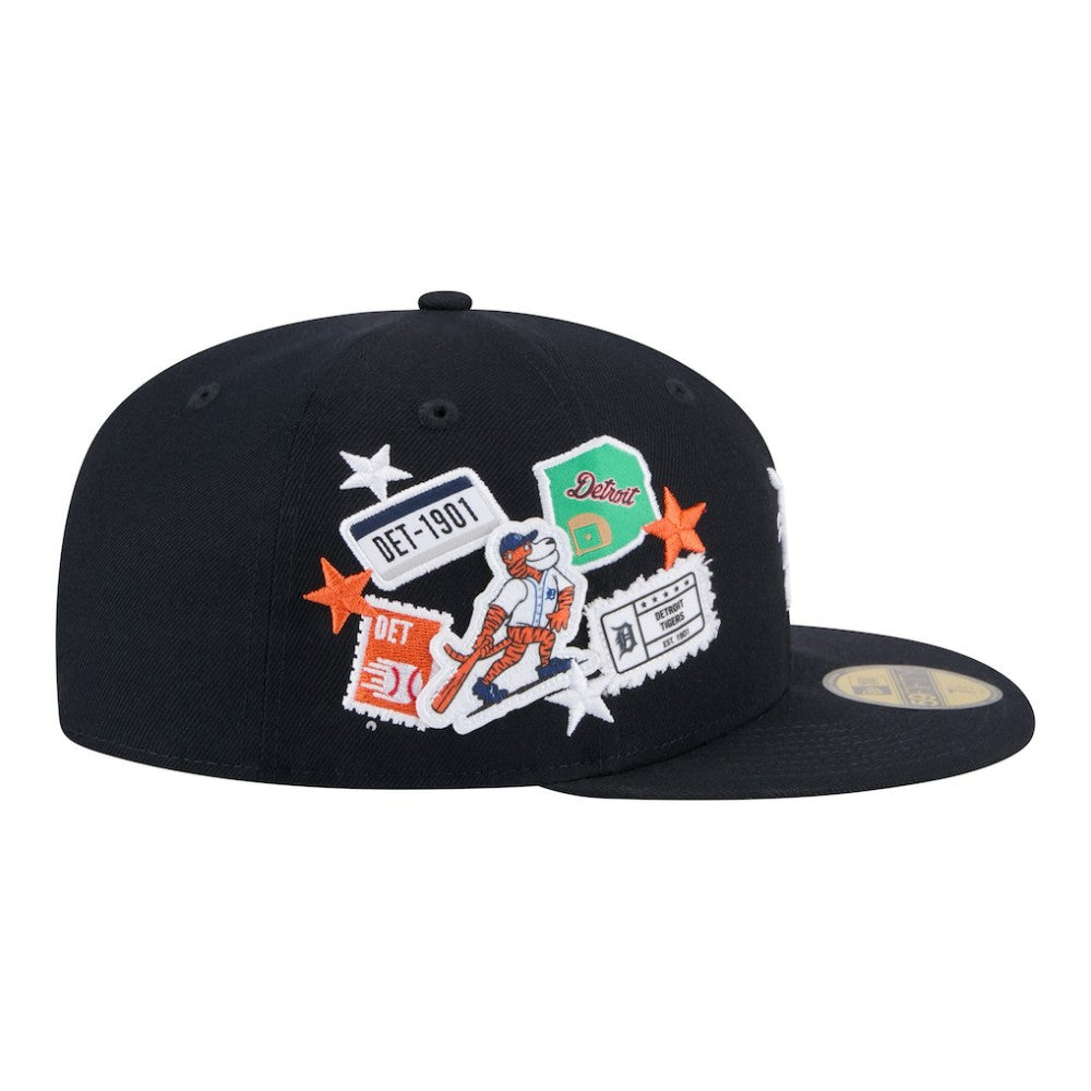 Detroit Tigers City Patch 59FIFTY Fitted Hat - Navy | New Era