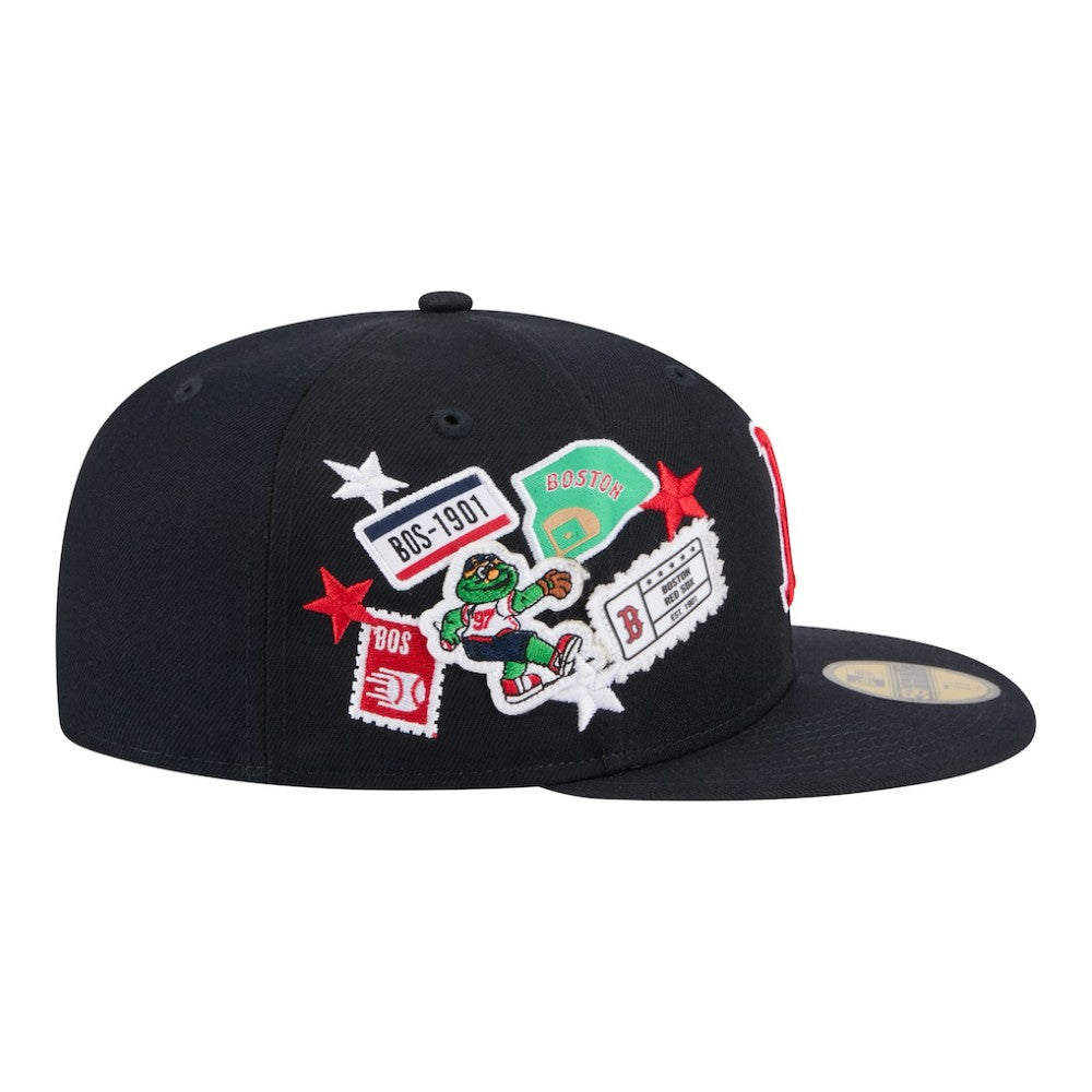 Boston Red Sox City Patch 59FIFTY Fitted Hat - Navy | New Era
