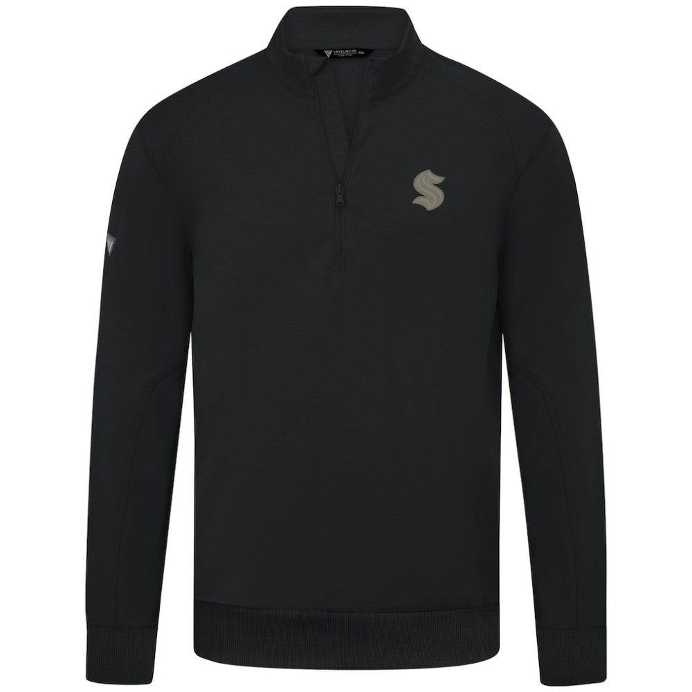 Seattle Kraken Levelwear Copper Upright Quarter-Zip Pullover