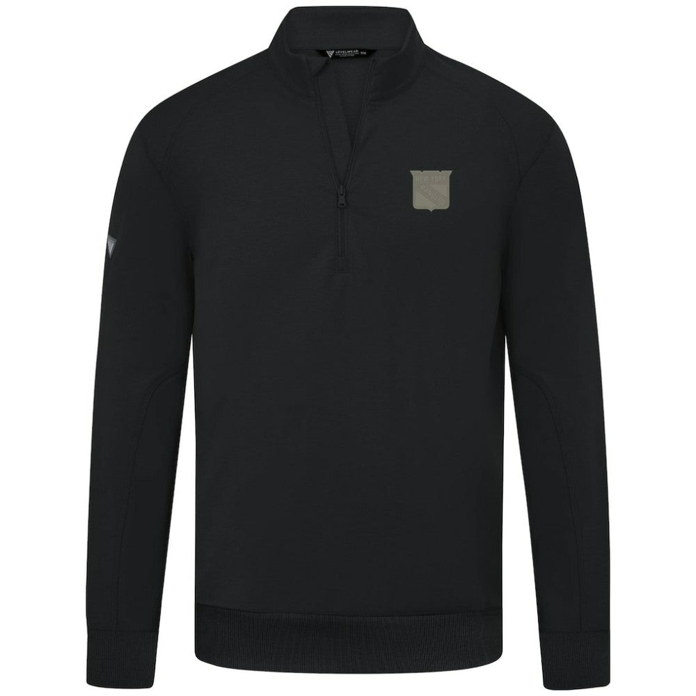 New York Rangers Levelwear Copper Upright Quarter-Zip Pullover