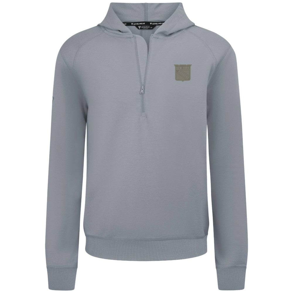 New York Rangers Levelwear Technic Quarter-Zip Pullover Hoodie