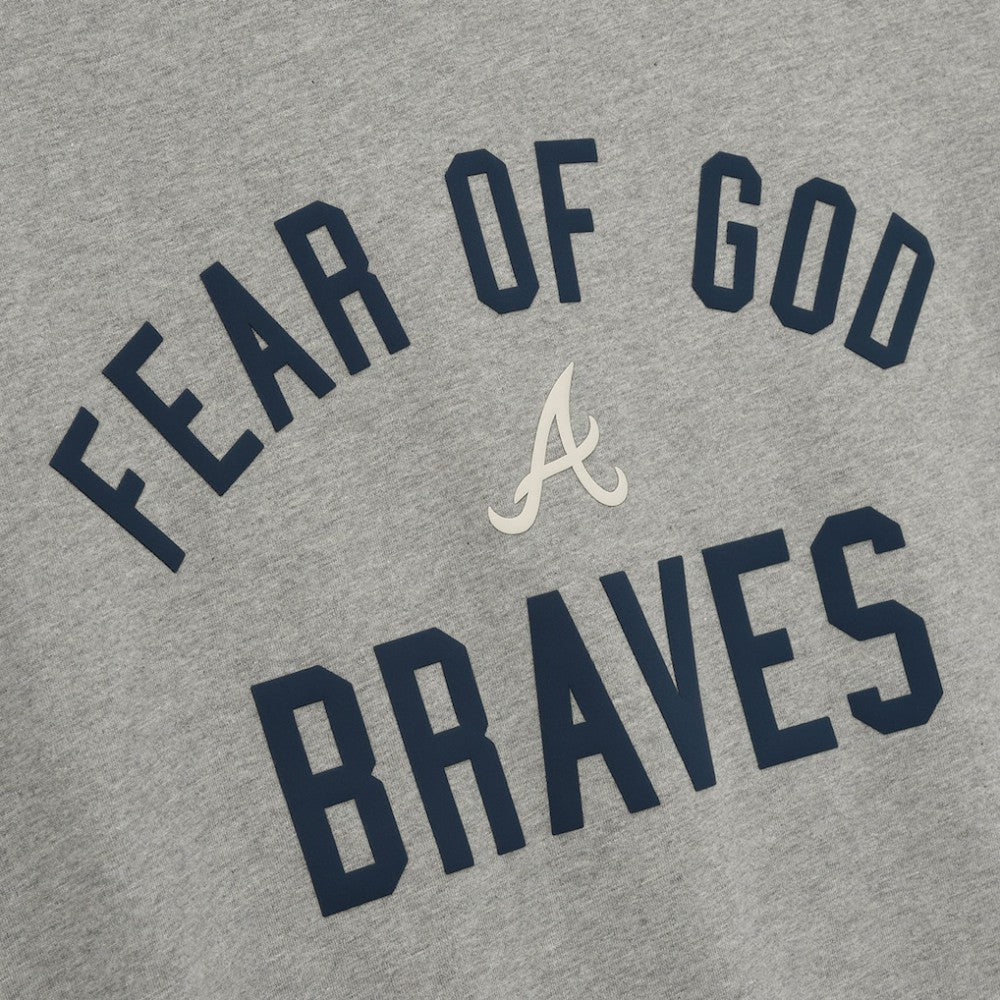 Atlanta Braves Fear of God x MLB 90's Fit T-Shirt - Heather Gray