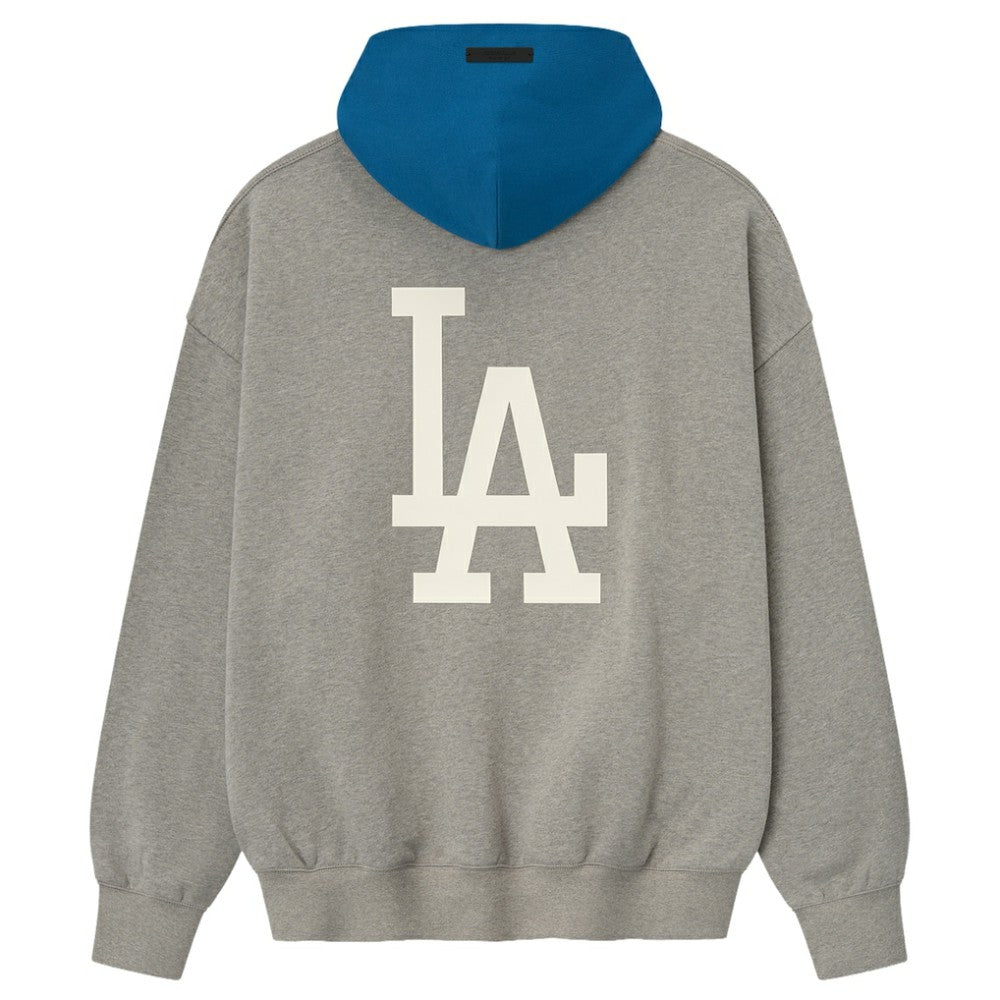 Los Angeles Dodgers Fear of God x MLB Sport Fit Hoodie - Warm Heather Gray/Royal