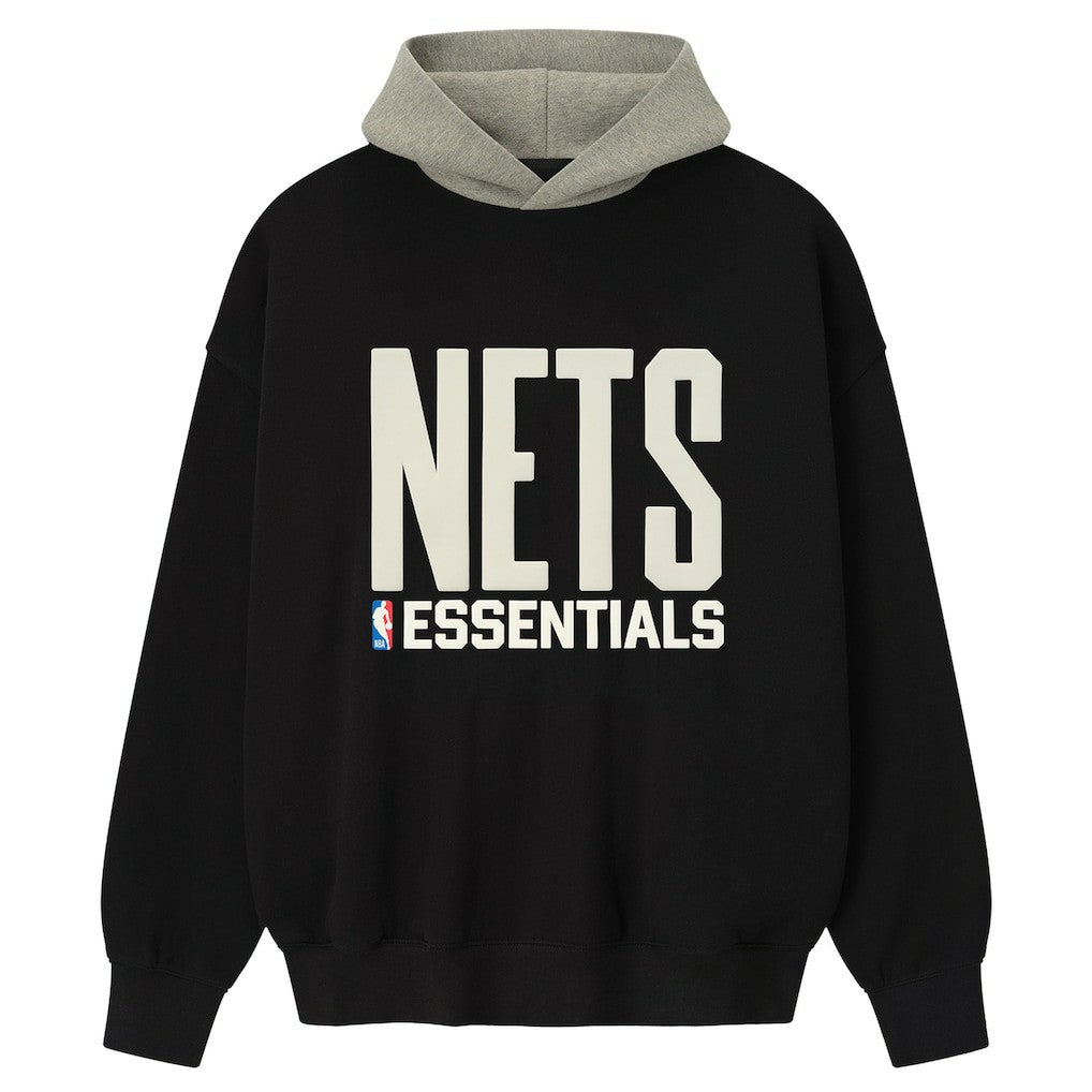Brooklyn Nets Fear of God x NBA Macao Sport Fit Hoodie - Black/Heather Gray sale