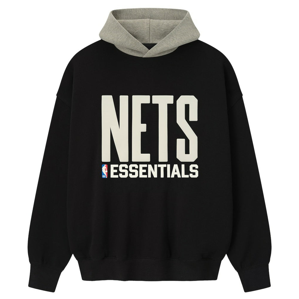 Brooklyn Nets Fear of God x NBA Macao Sport Fit Hoodie - Black/Heather Gray sale