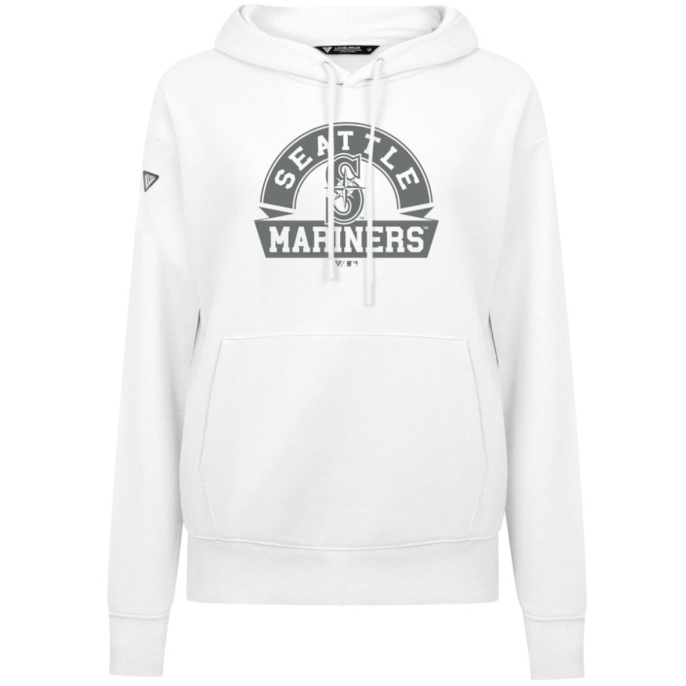 Seattle Mariners Levelwear Women's Adorn Banner Arch Hoodie - White