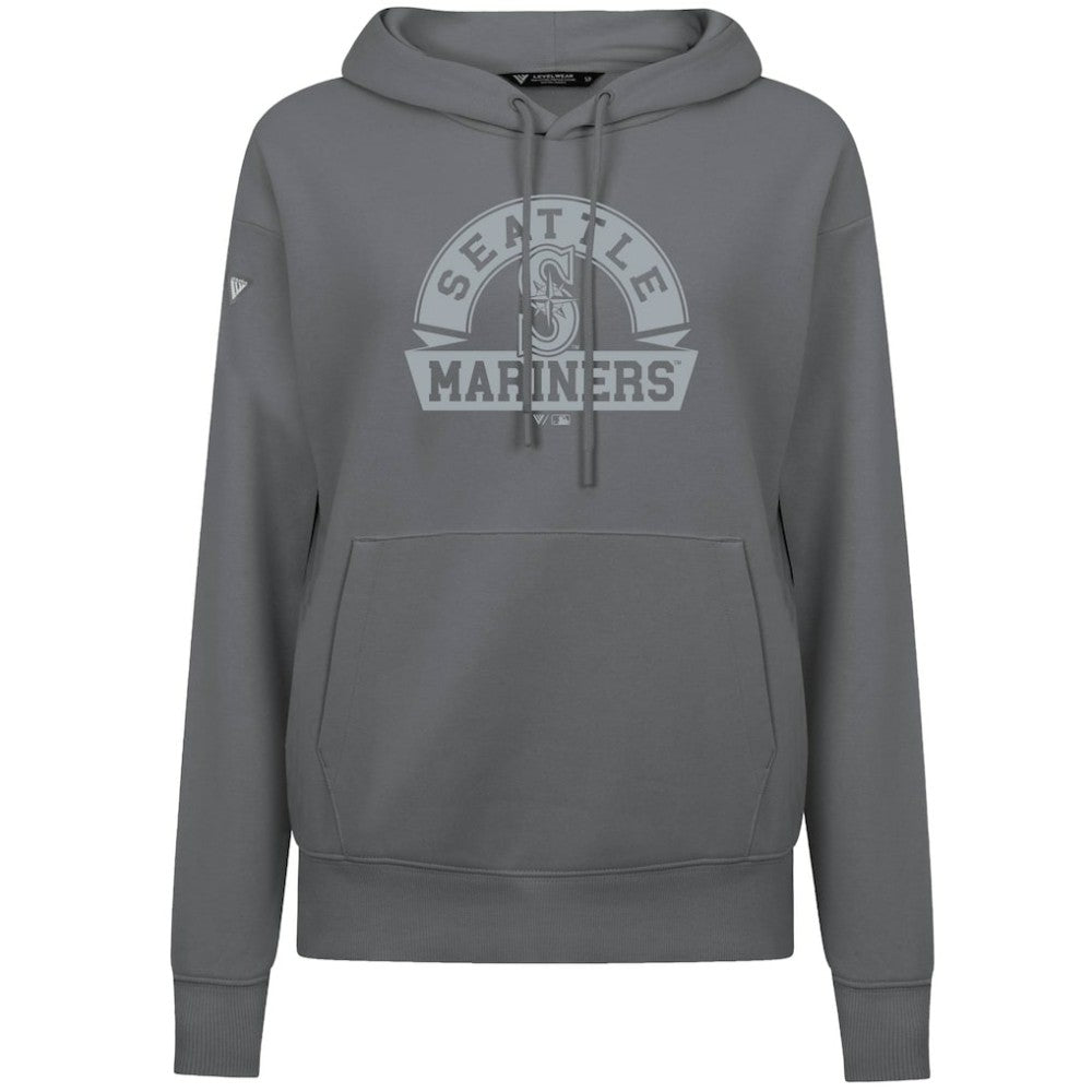 Seattle Mariners Levelwear Women's Adorn Banner Arch Hoodie - Stone