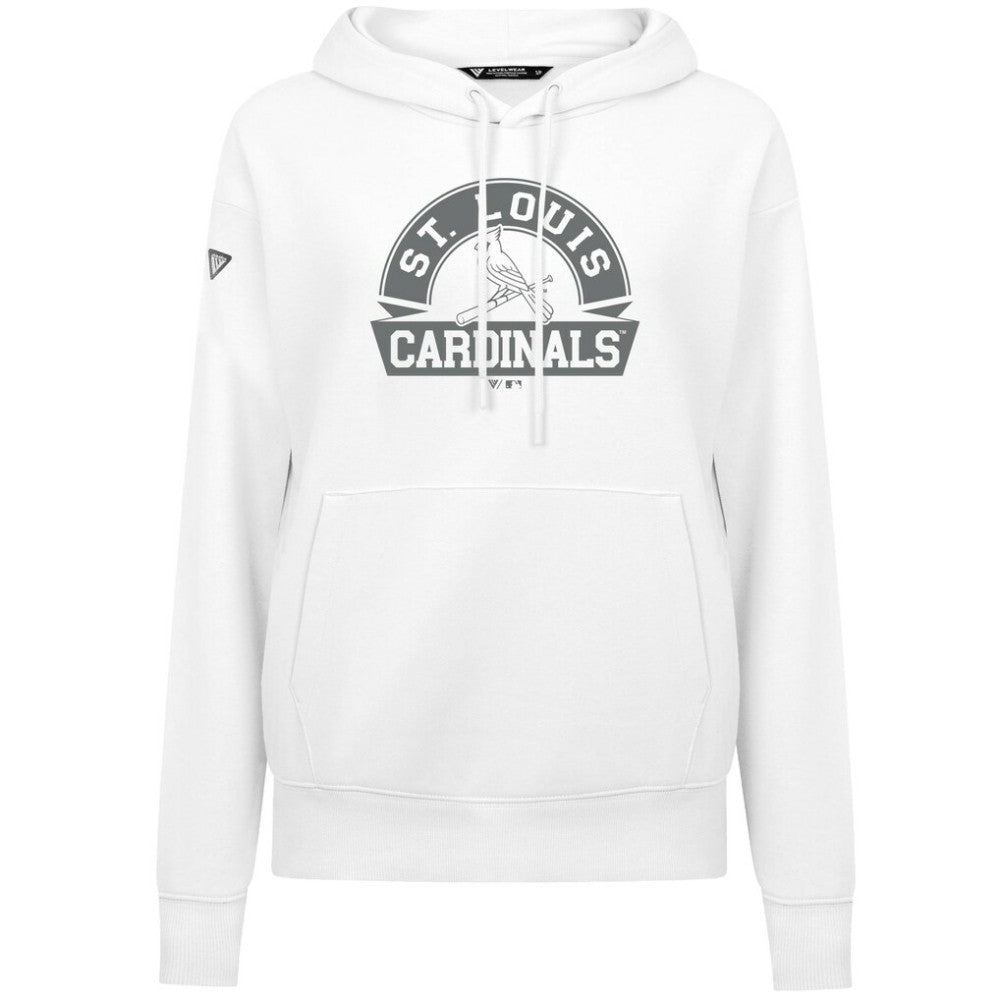St. Louis Cardinals Levelwear Women's Adorn Banner Arch Hoodie - White