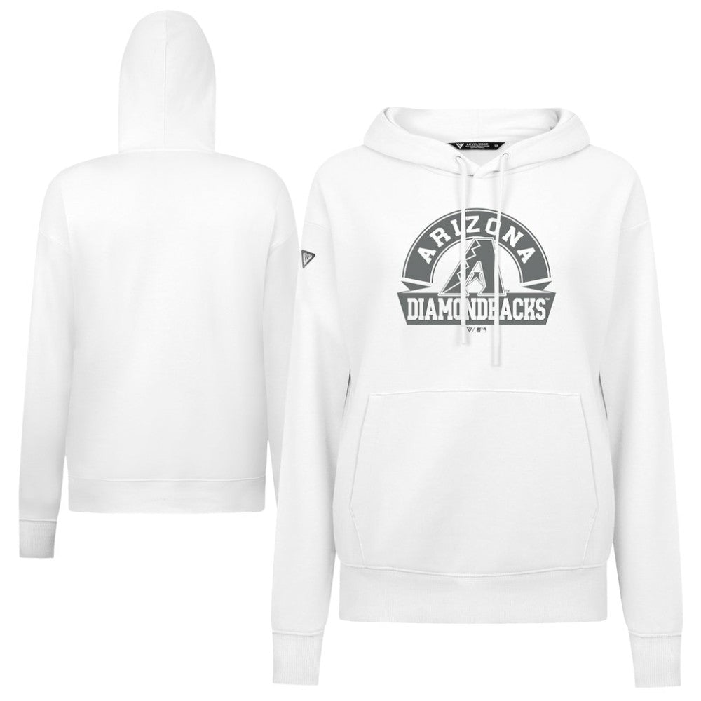 Arizona Diamondbacks Levelwear Women's Adorn Banner Arch Hoodie - White