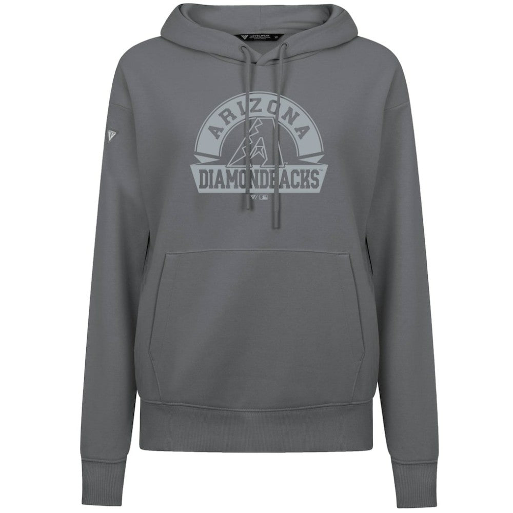 Arizona Diamondbacks Levelwear Women's Adorn Banner Arch Hoodie - Stone