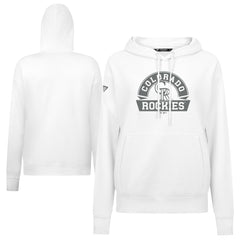 Colorado Rockies Levelwear Women's Adorn Banner Arch Hoodie - White