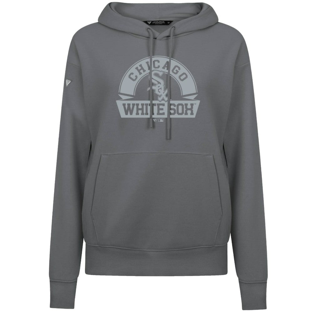 Chicago White Sox Levelwear Women's Adorn Banner Arch Hoodie - Stone