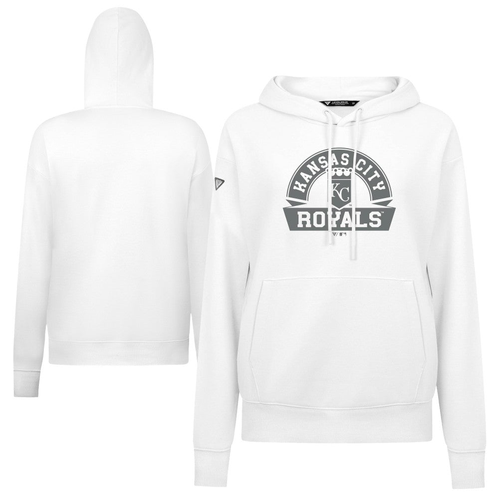 Kansas City Royals Levelwear Women's Adorn Banner Arch Hoodie - White
